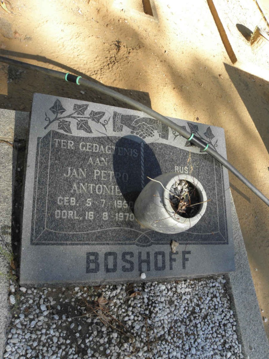 BOSHOFF Jan Petro Antonie 1950-1970
