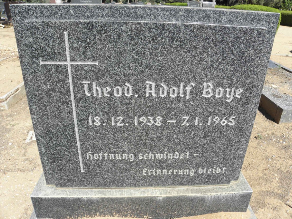 BOYE Theod. Adolf 1938-1965