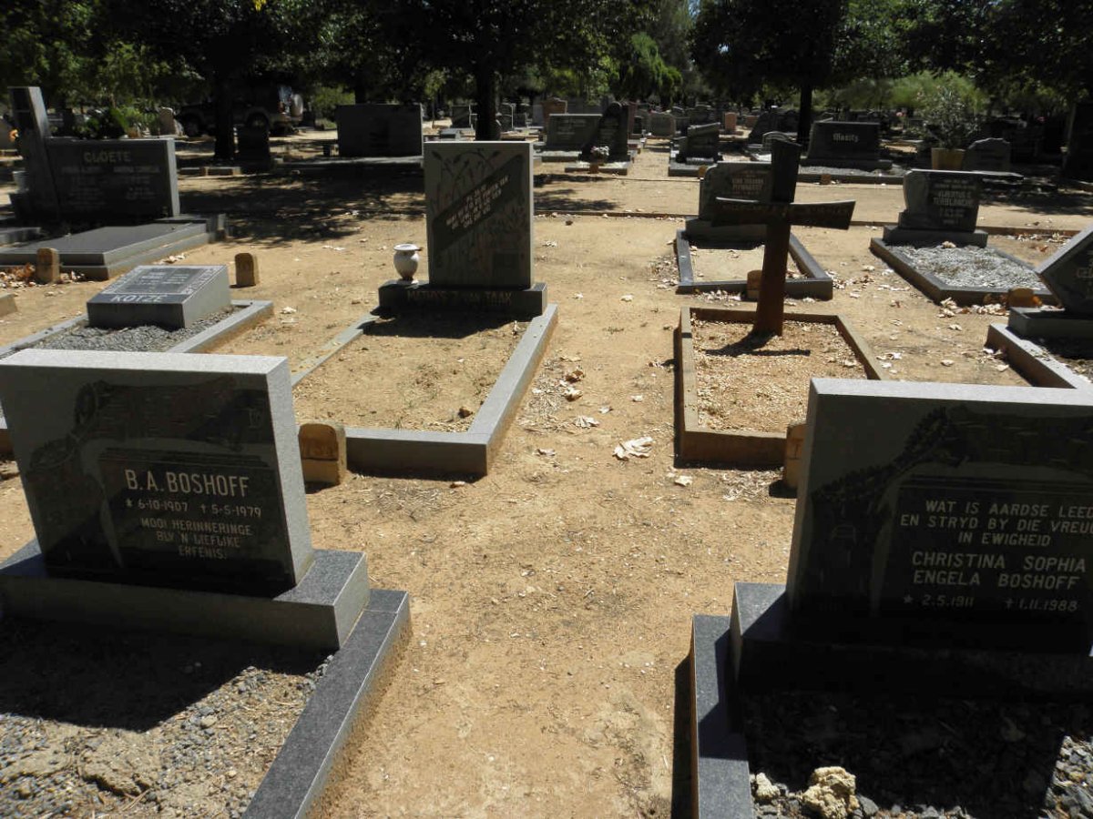BOSHOFF B.A. 1907-1979 &amp; Christina Sophia Engela 1911-1988