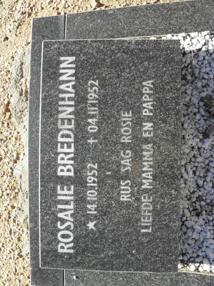 BREDENHANN Rosalie 1952-1952