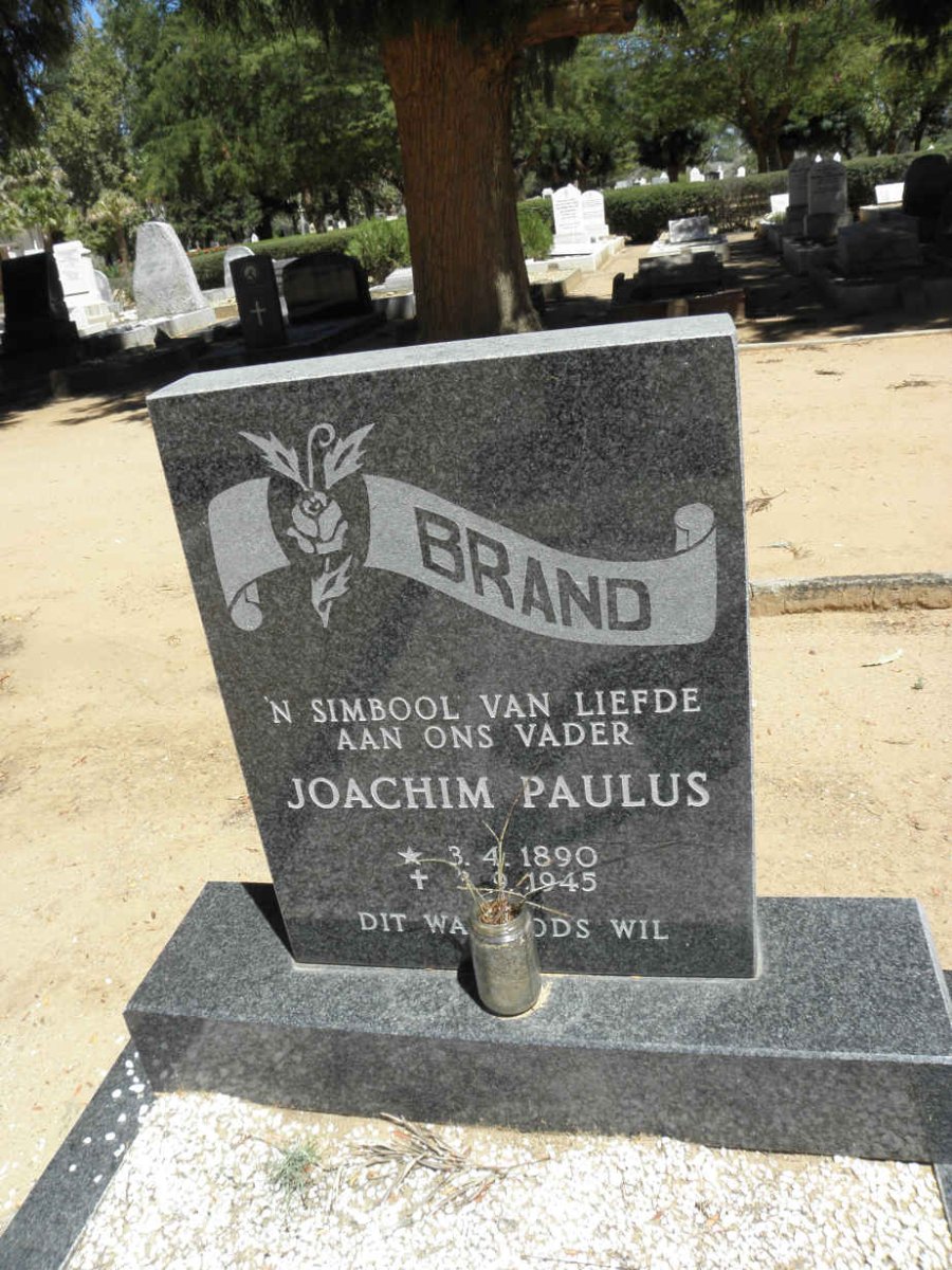 BRAND Joachim Paulus 1890-1945