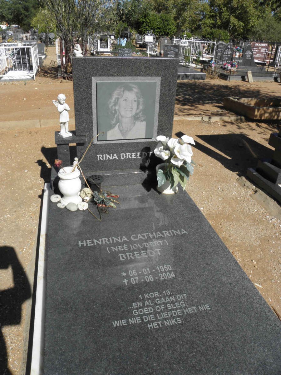 BREEDT Hendrina Catharina nee JOUBERT 1950-2004