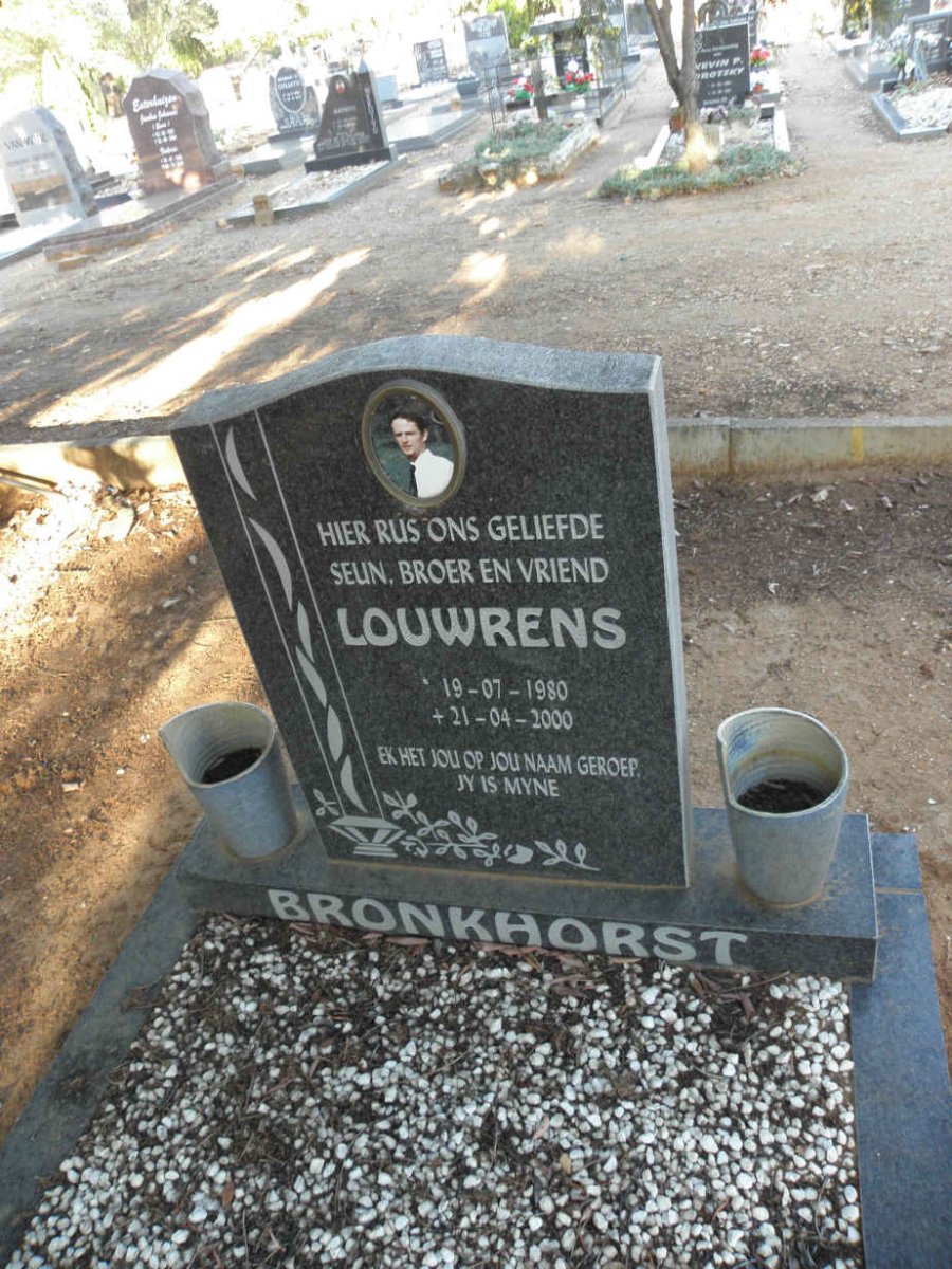 BRONKHORST Louwrens 1980-2000