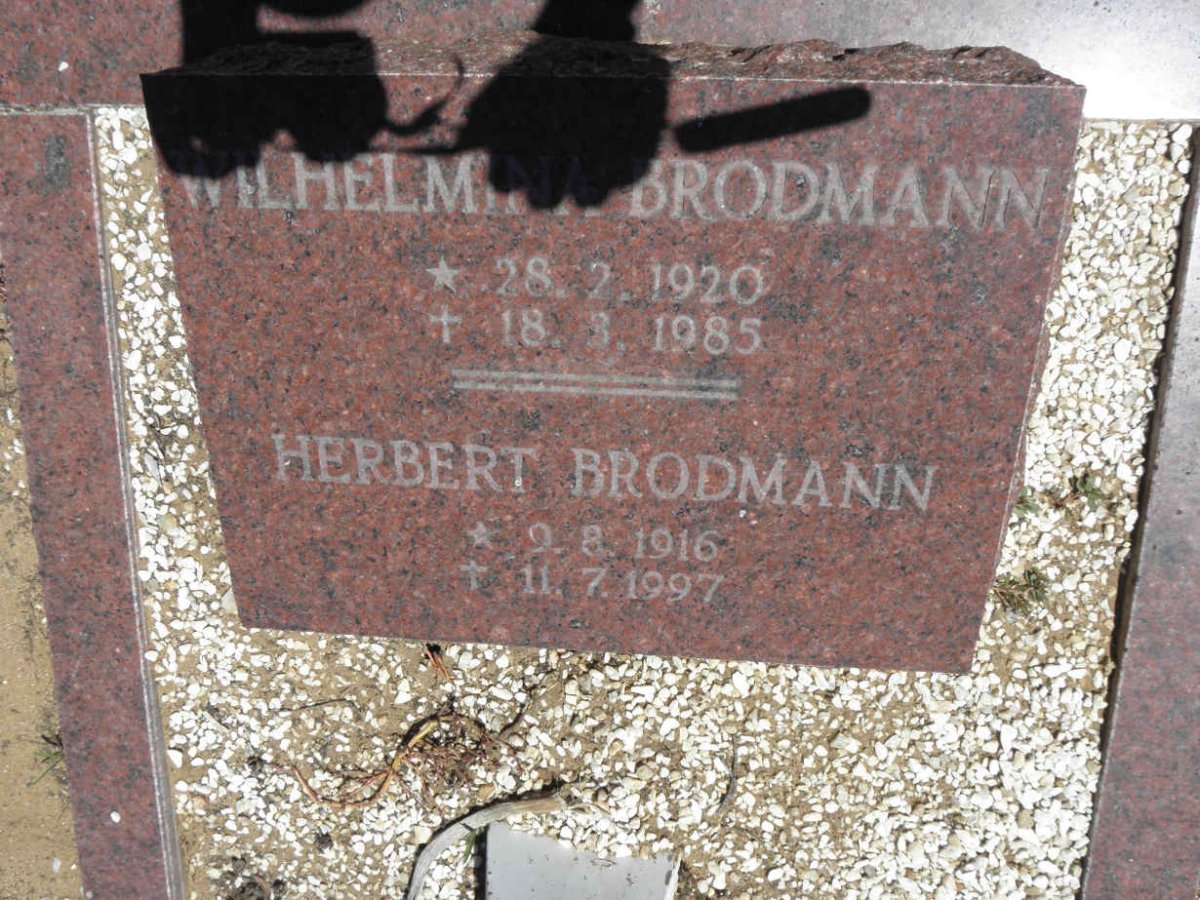 BRODMAN Herbert 1916-1997 &amp; Wilhelmina 1920-1985