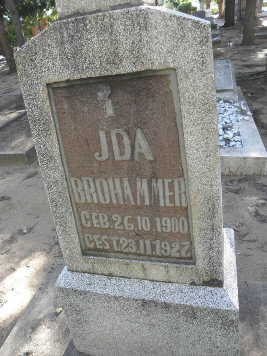 BROHAMMER J.D.A. 1900-1927