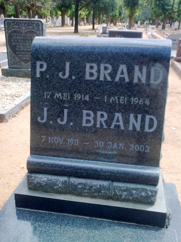 BRAND P.J. 1914-1964 : BRAND J.J. 1911-2003