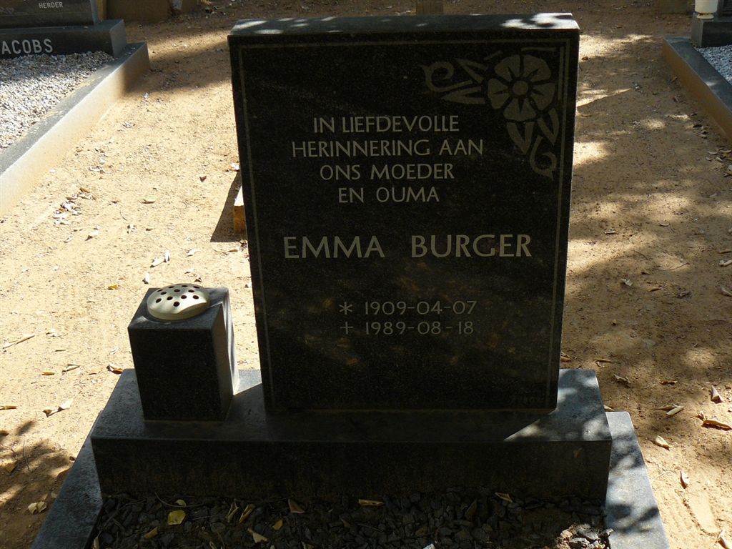 BURGER Emmerentia Martha M. 1909-1989
