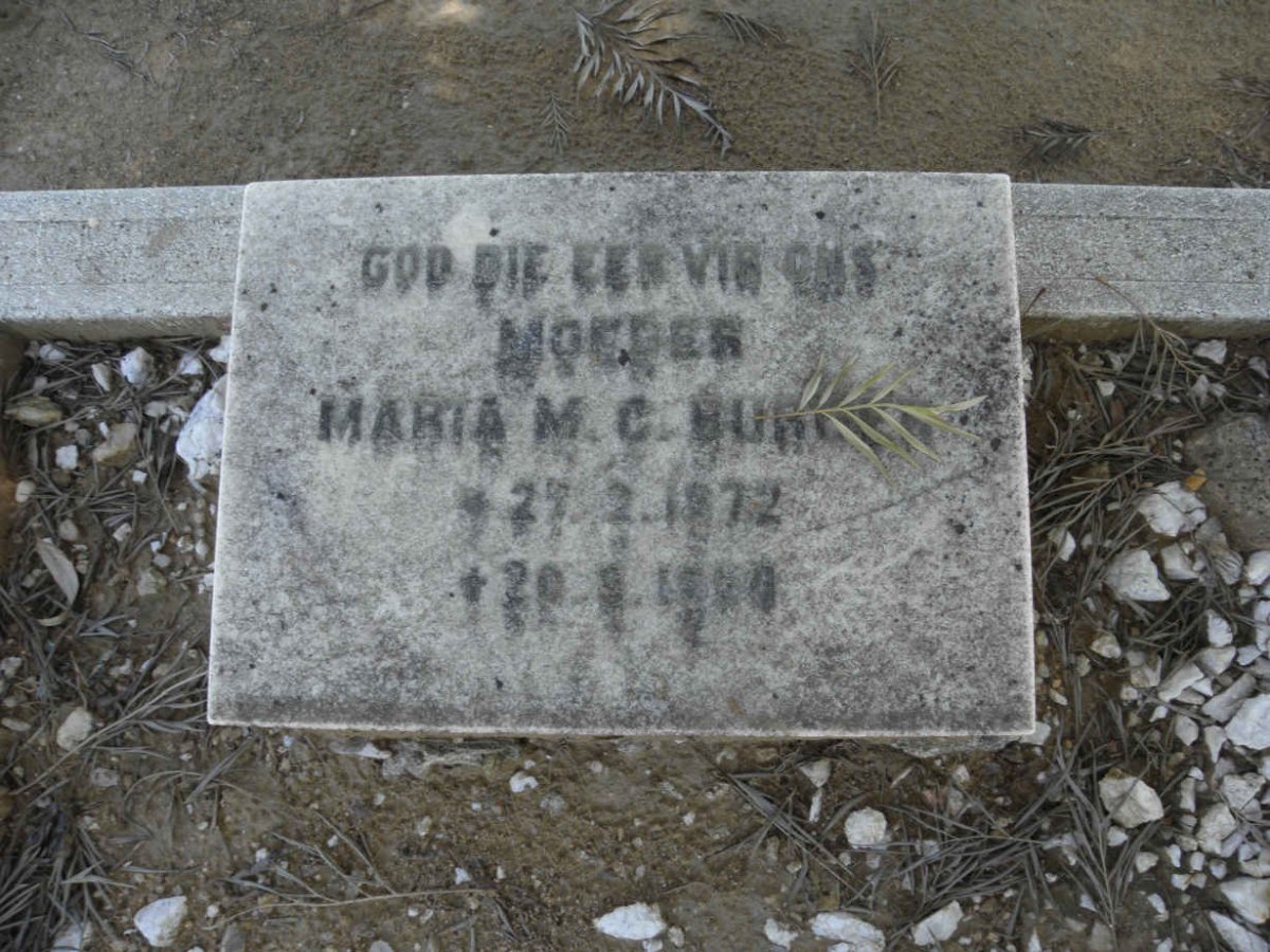 BURGER Maria M.C. 1872-1954
