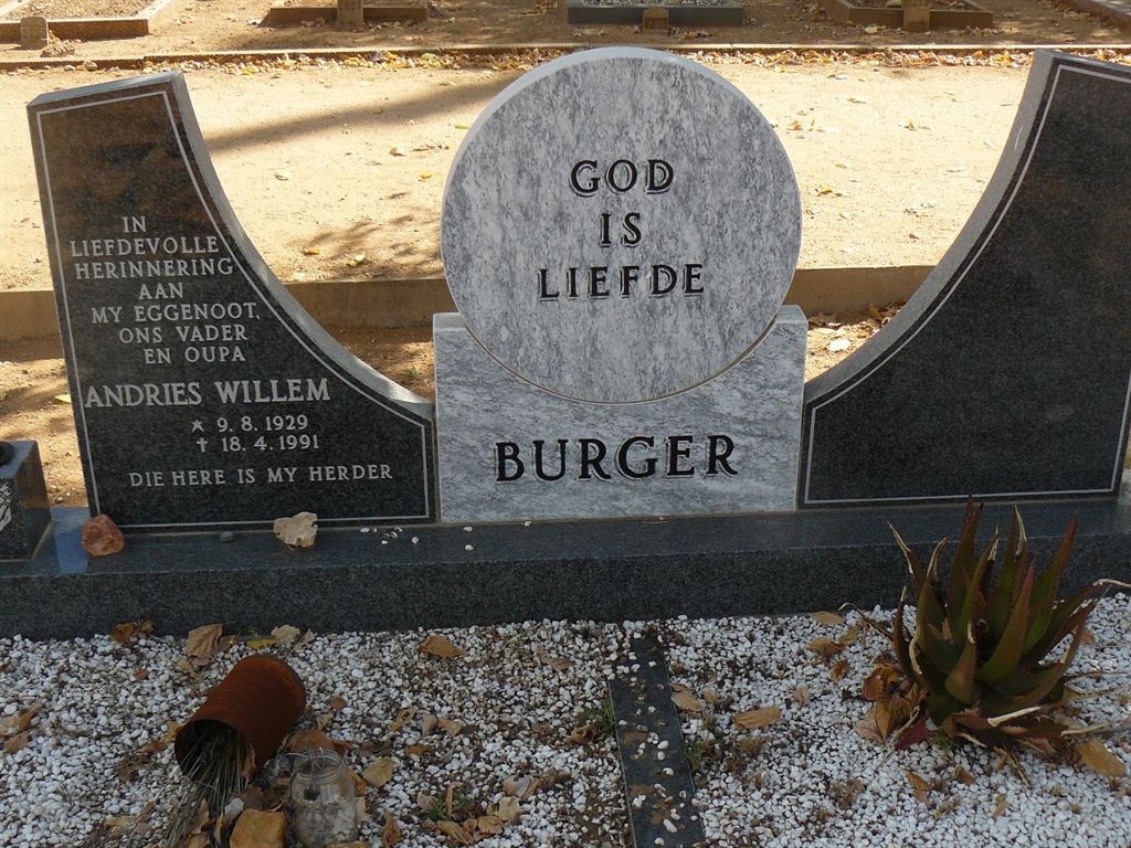 BURGER Andries Willem 1929-1991