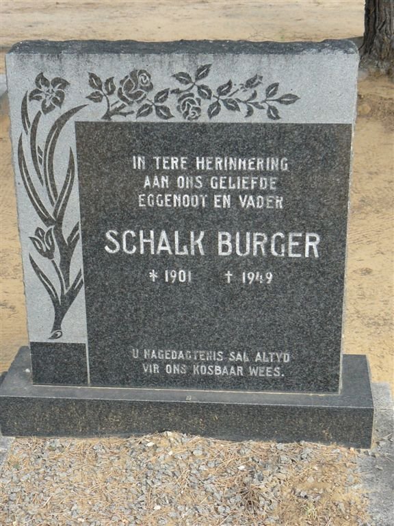 BURGER Schalk 1901-1949