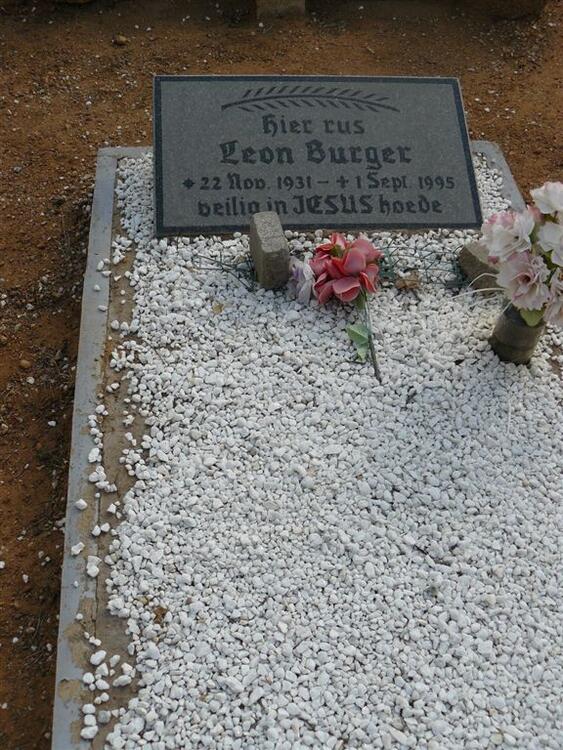 BURGER Leon Steyn 1931-1995