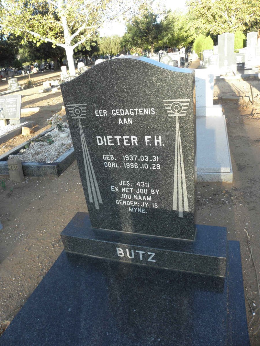 BUTZ Dieter F.H. 1937-1996