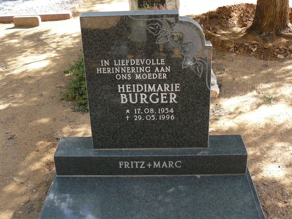 BURGER Heidimarie 1954-1996