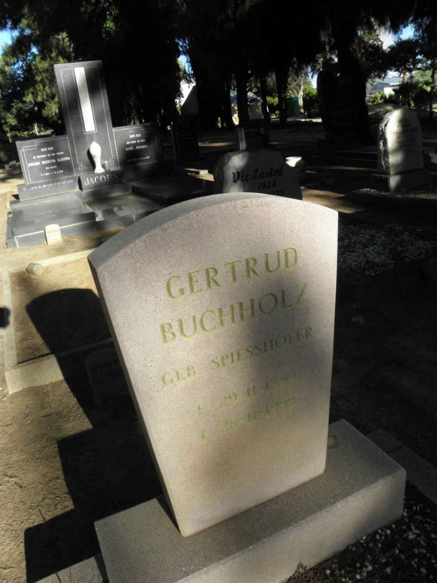 BUCHHOLZ Gertrud nee SPIESSHÖFER 1899-1980