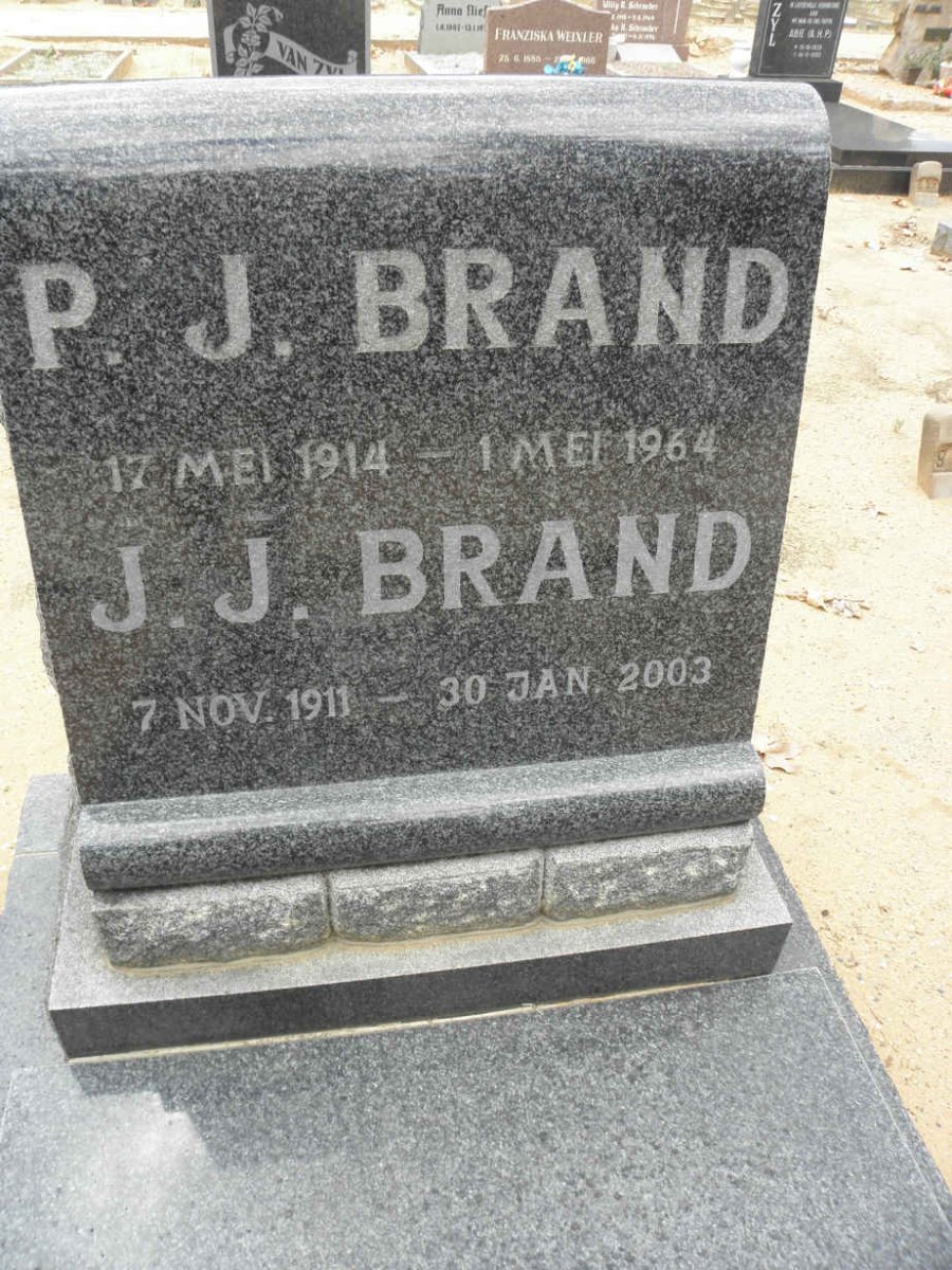 BRAND P.J. 1914-1964 :: BRAND J.J. 1911-2003