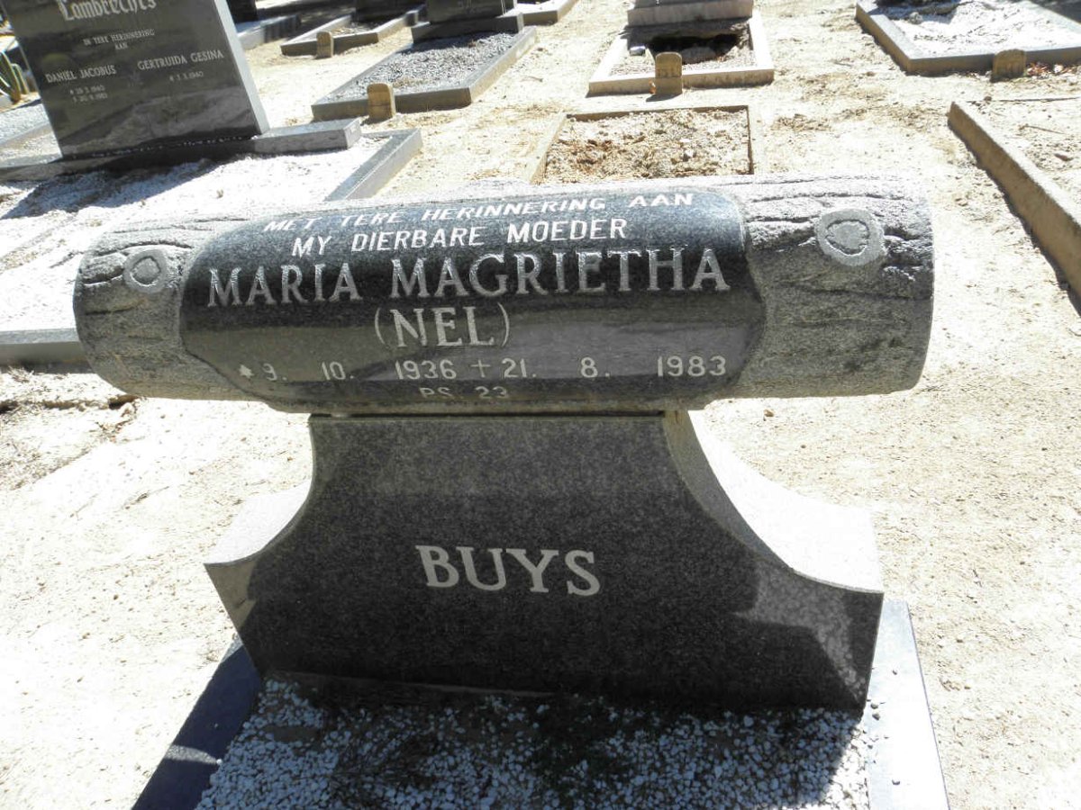 BUYS Maria Magrietha nee NEL 1936-1983