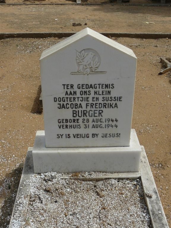 BURGER Jacoba Fredrika 1944-1944