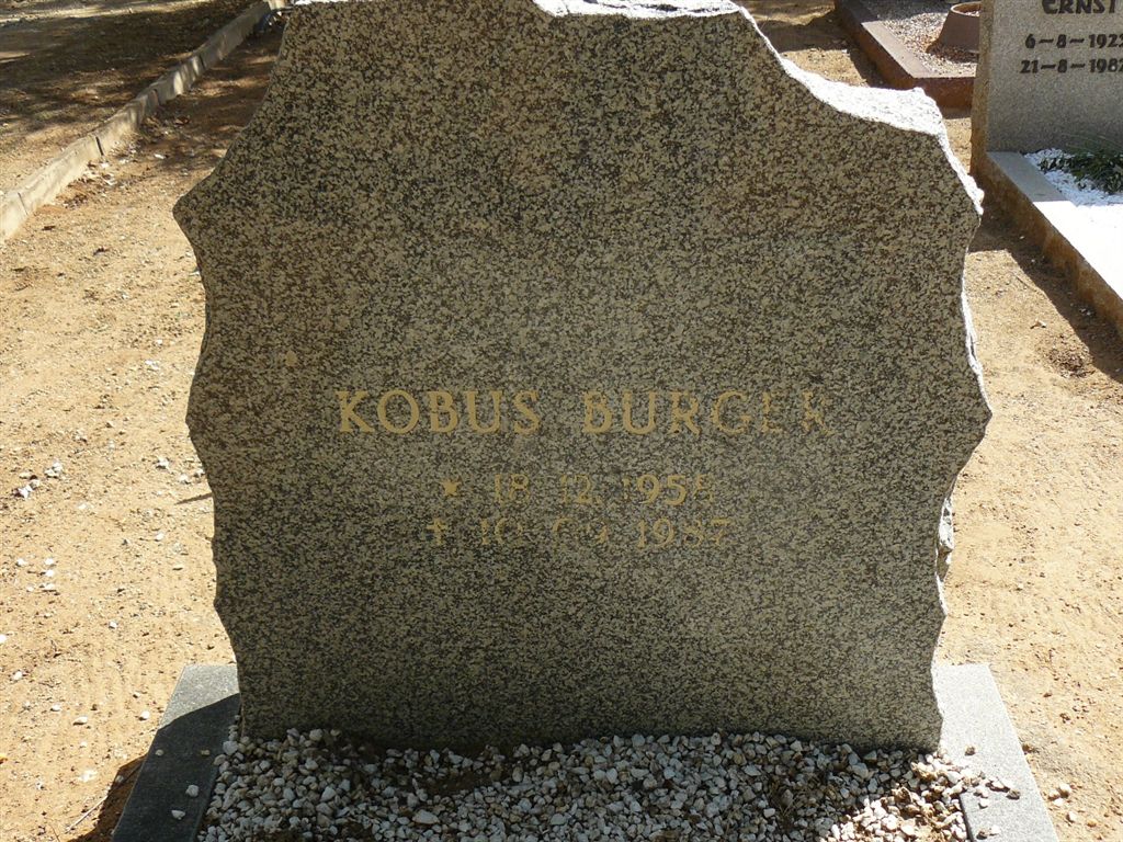 BURGER Jacobus Stephanus 1957-1987