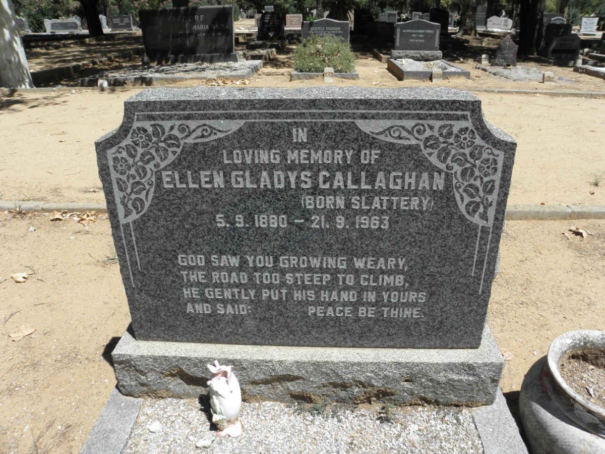 CALLAGHAN Ellen Gladys nee SLATTERY 1880-1963
