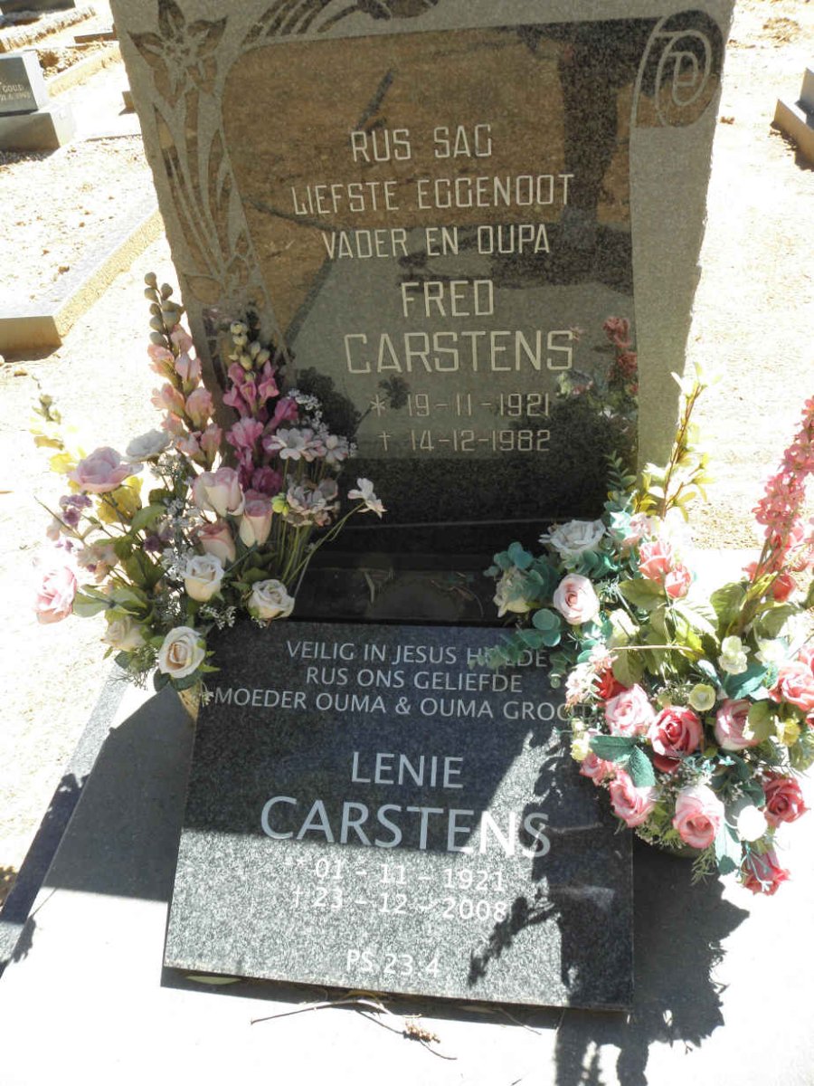 CARSTENS Fred 1921-1982 &amp; Leni 1921-2008