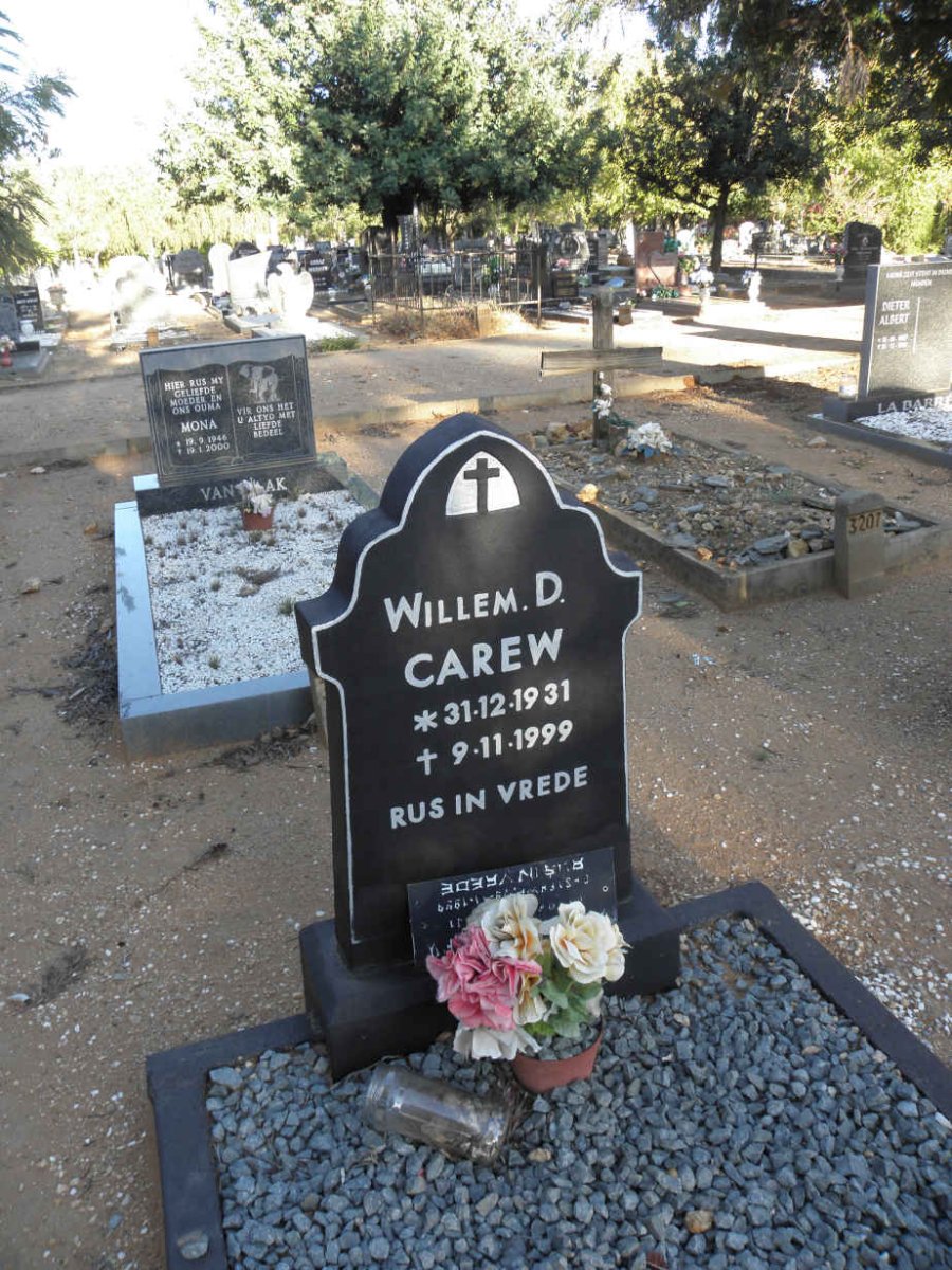 CAREW Willem D. 1931-1999