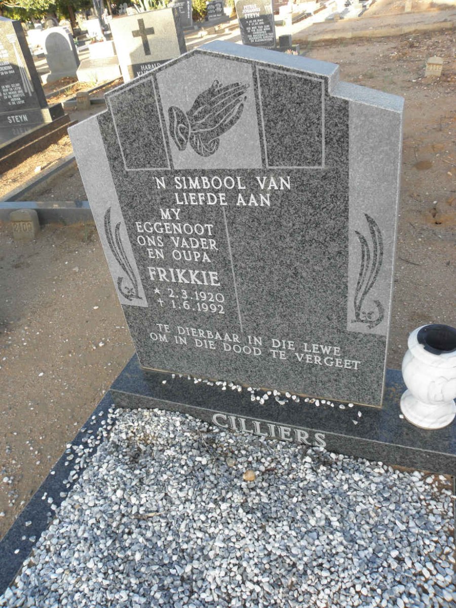 CILLIERS Frikkie 1920-1992