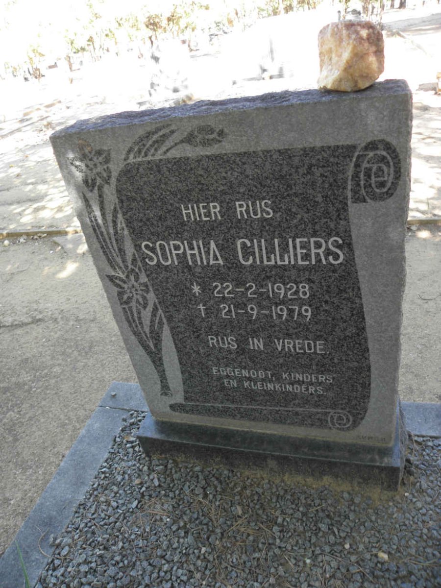 CILLIERS Sophia 1928-1979