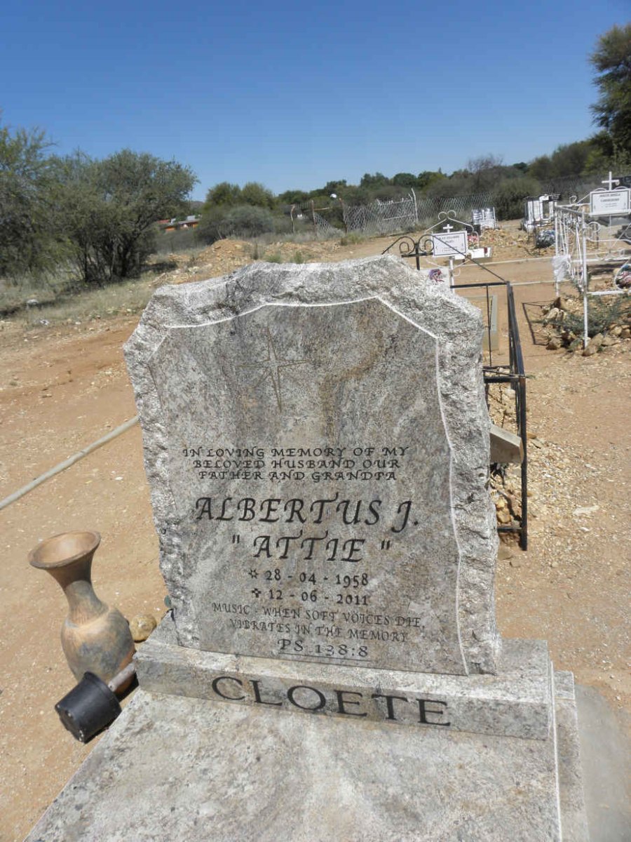 CLOETE Albertus J. 1958-2011