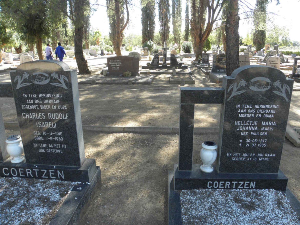 COERTZEN Charles Rudolf 1910-1980 &amp; Hellétje Maria Johanna PAULSEN 1917-1995