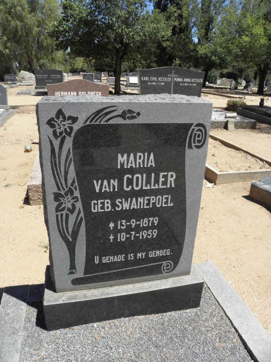 COLLER Maria, van nee SWANEPOEL 1879-1959