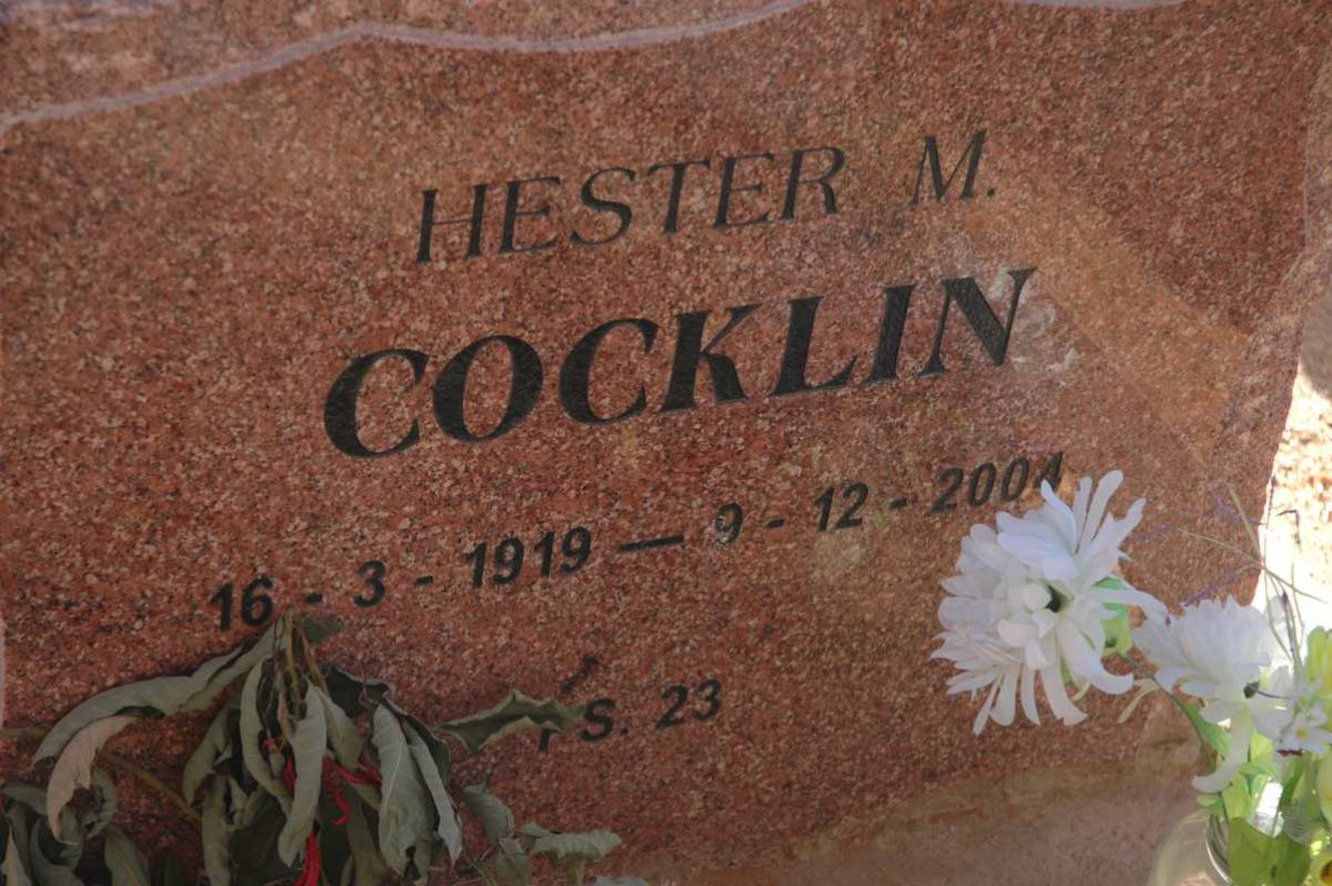 COCKLIN Hester M. 1919-2004