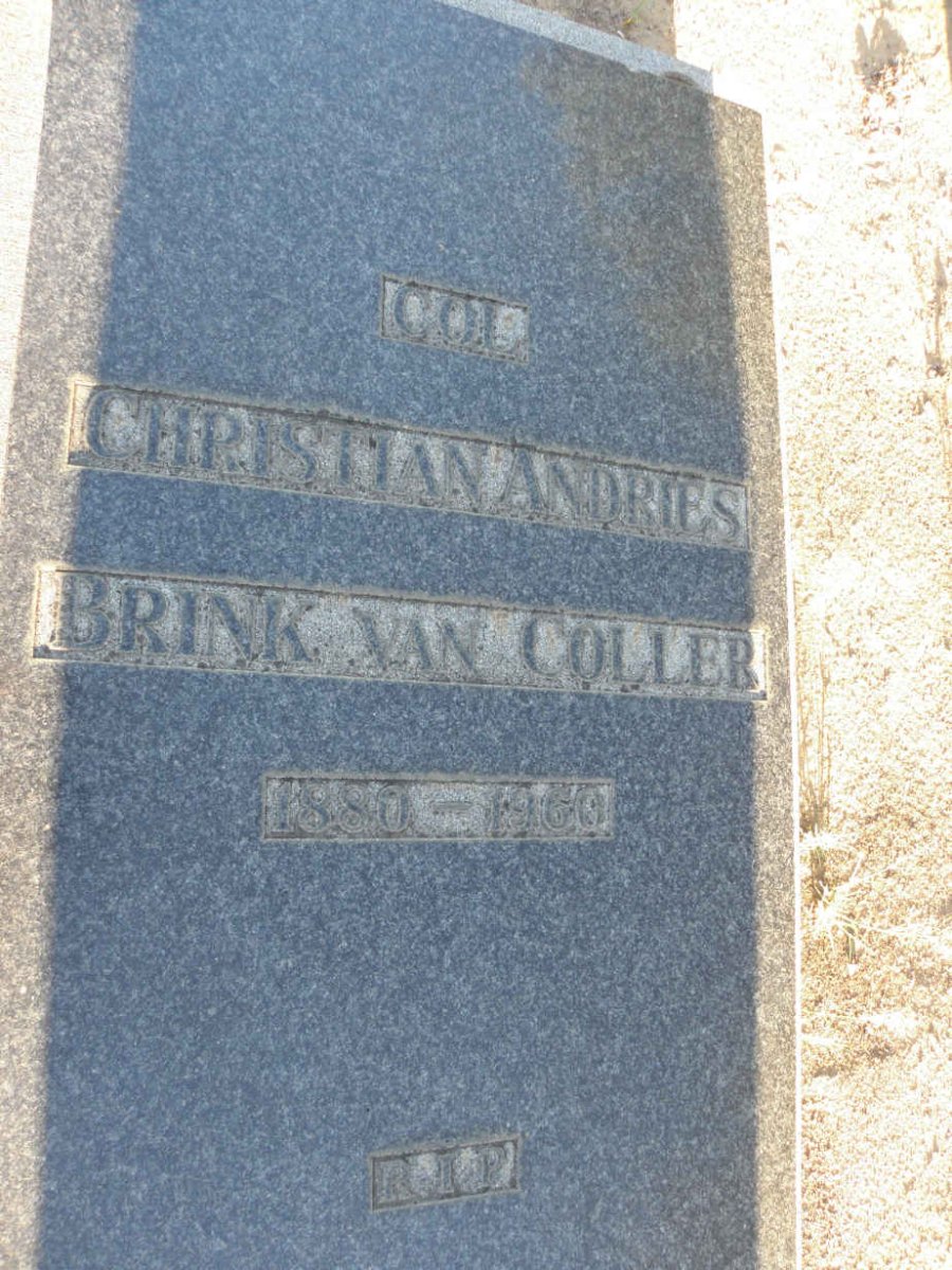 COLLER Christian Andries Brink, van 1880-1960
