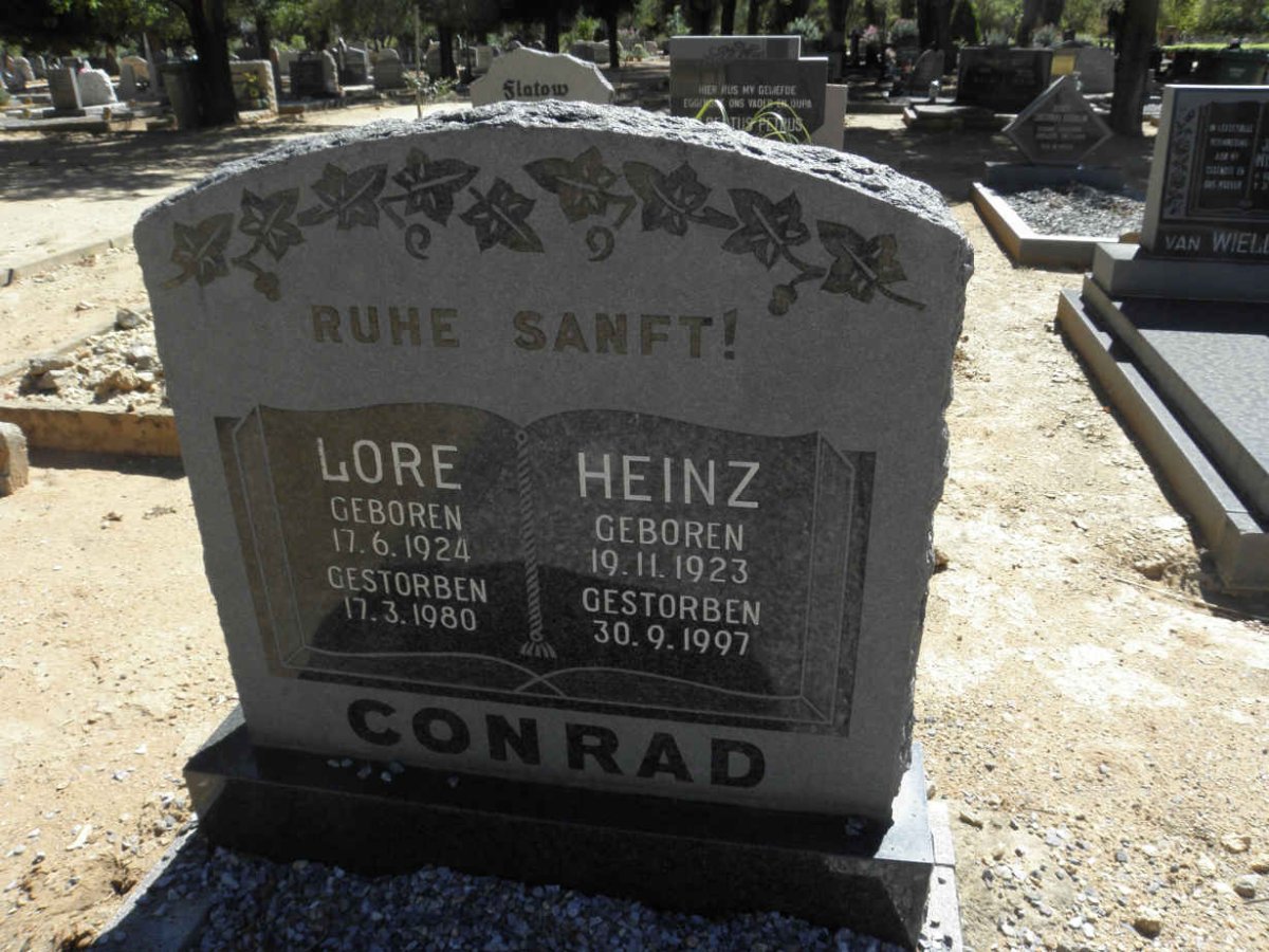 CONRAD Heinz 1923-1997 &amp; Lore 1924-1980