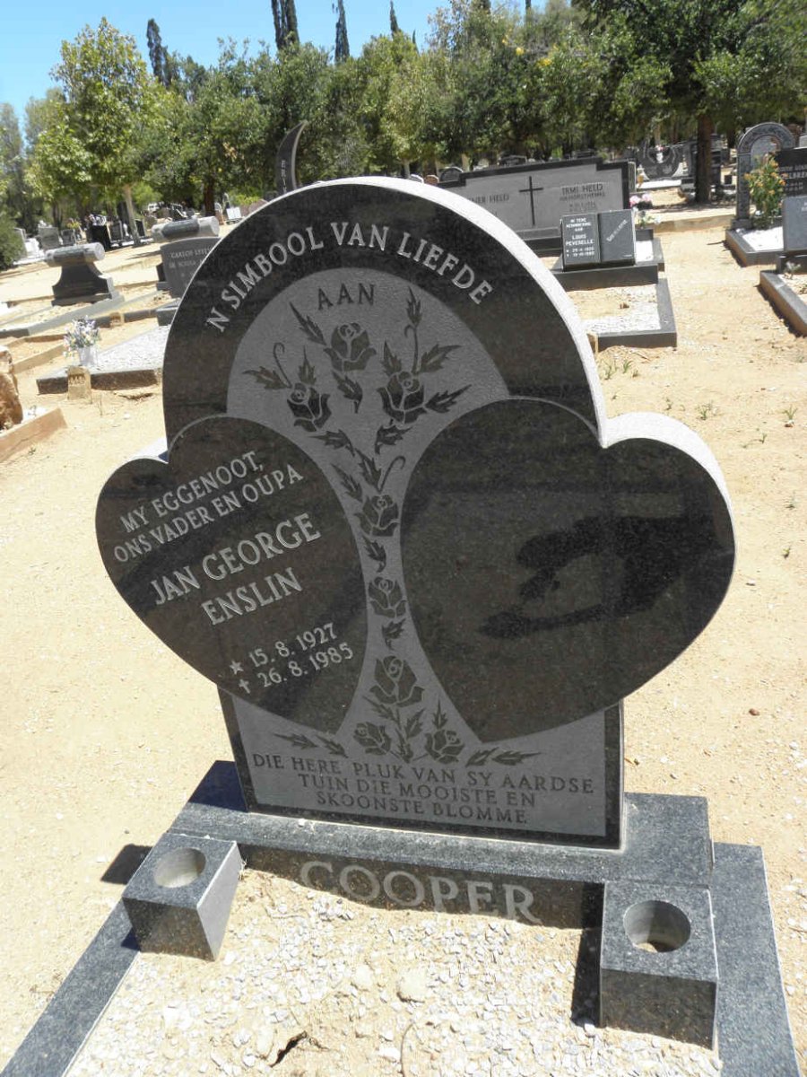 COOPER Jan George Enslin 1927-1985