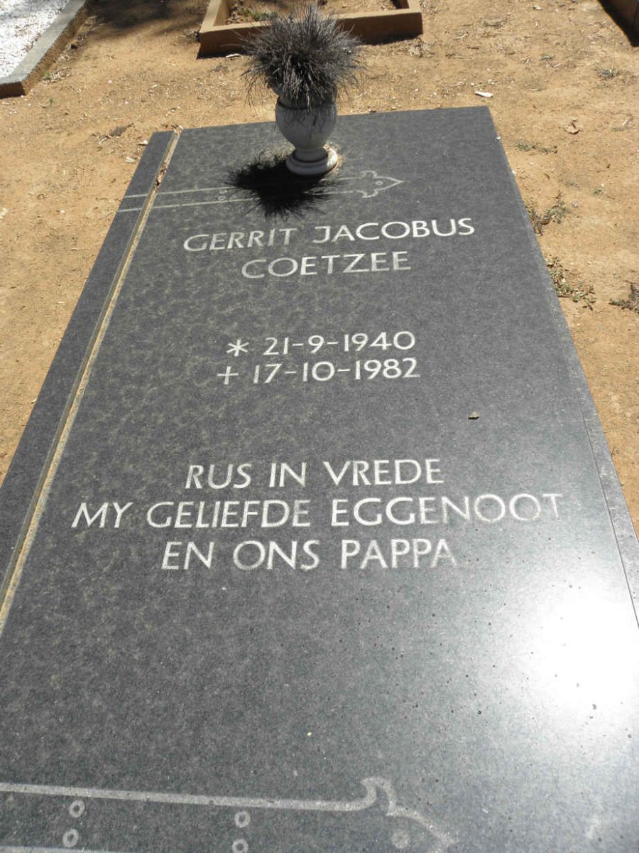 COETZEE Gerrit Jacobus 1940-1982