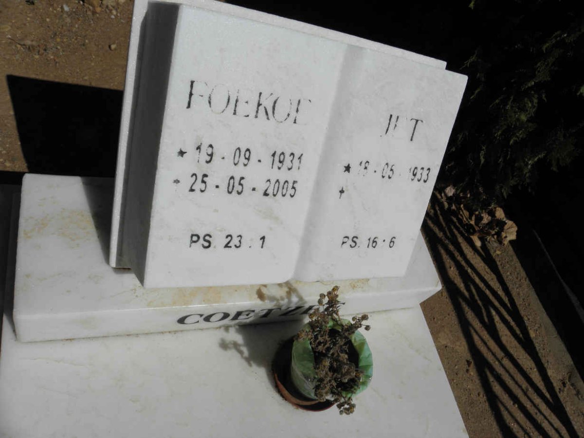 COETZEE Foekoe 1931-2005 &amp; Jet 1933-