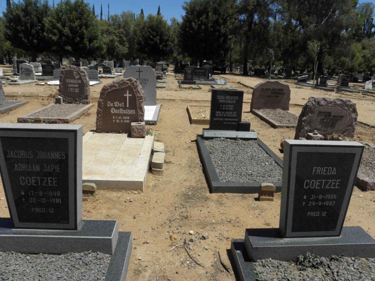COETZEE Johannes Jacobus Adriaan Japie 1898-1981 &amp; Frieda 1905-1982