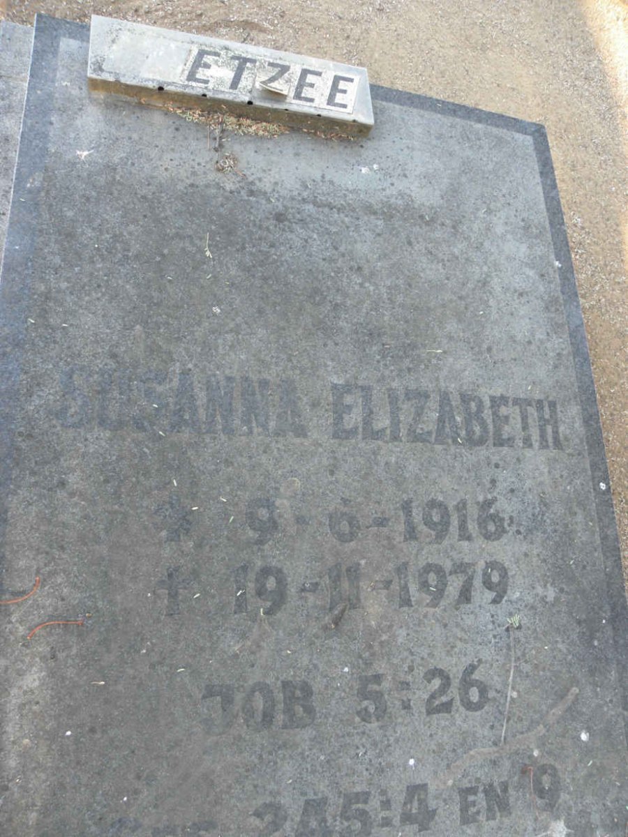 COETZEE Susanna Elizabeth 1916-1979