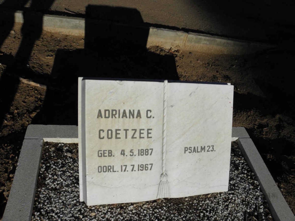 COETZEE Adriana C. 1887-1967