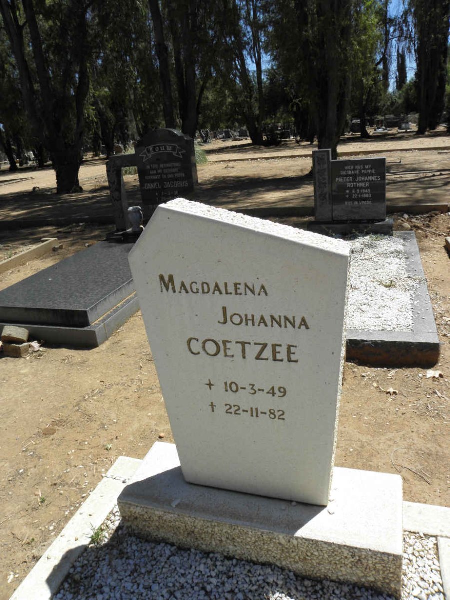 COETZEE Magdalena Johanna 1949-1982