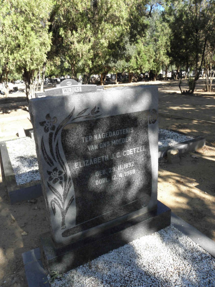 COETZEE Elizabeth J.C. 1892-1968