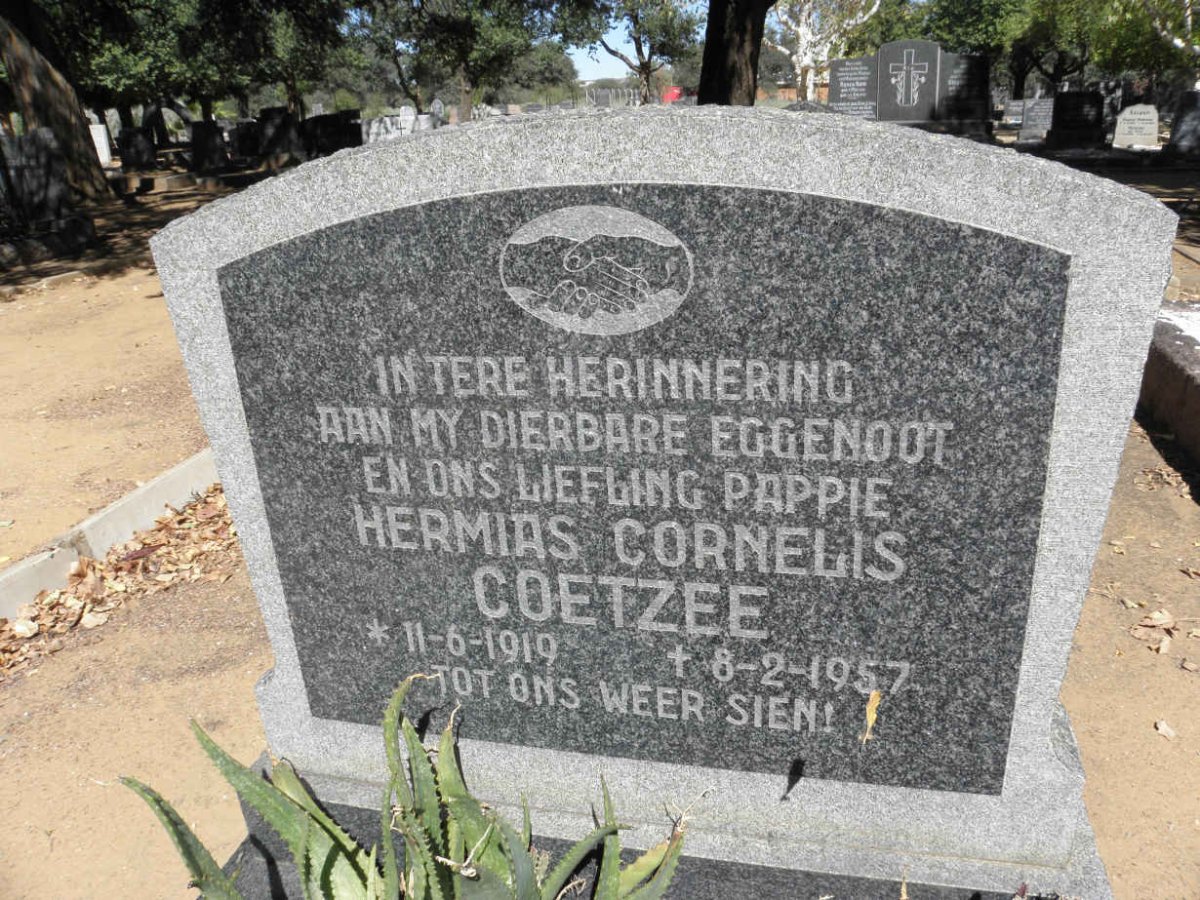 COETZEE Hermias Cornelis 1919-1957