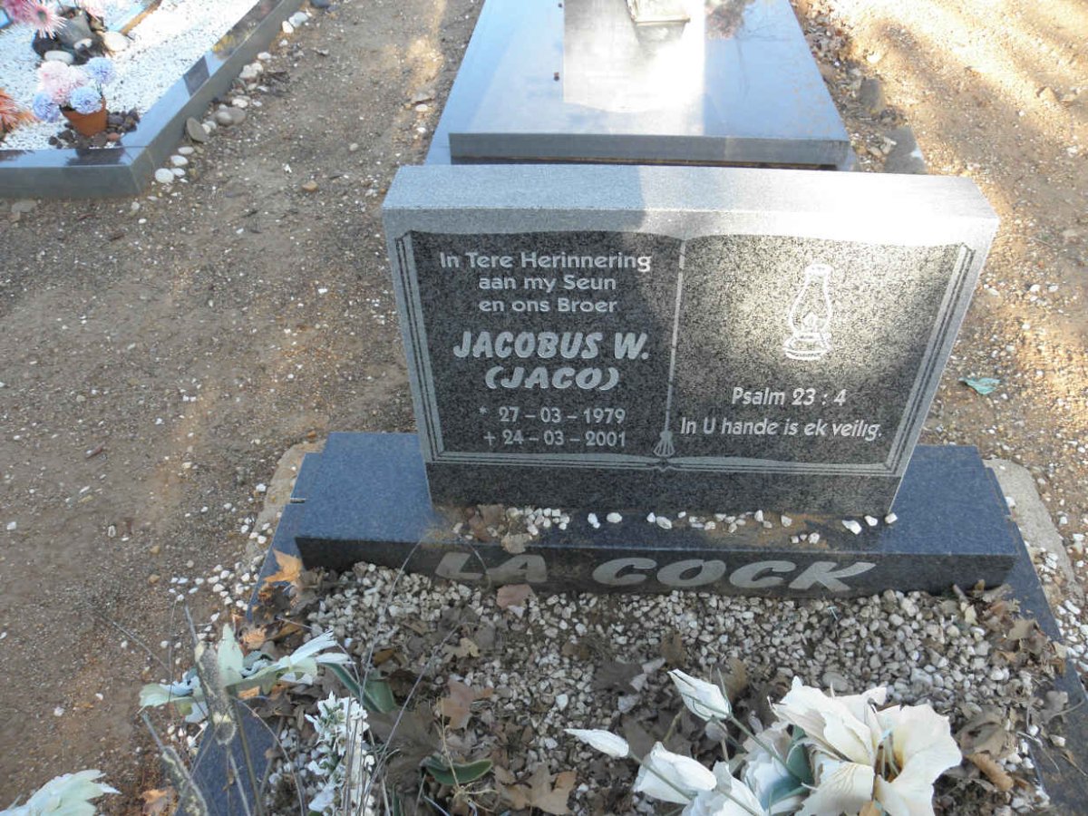 COCK Jacobus W., la 1979-2001