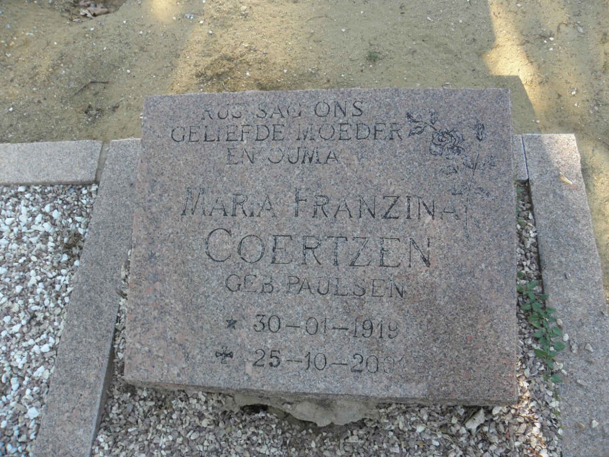 COERTZEN Maria Franzina nee PAULSEN 1919-2001