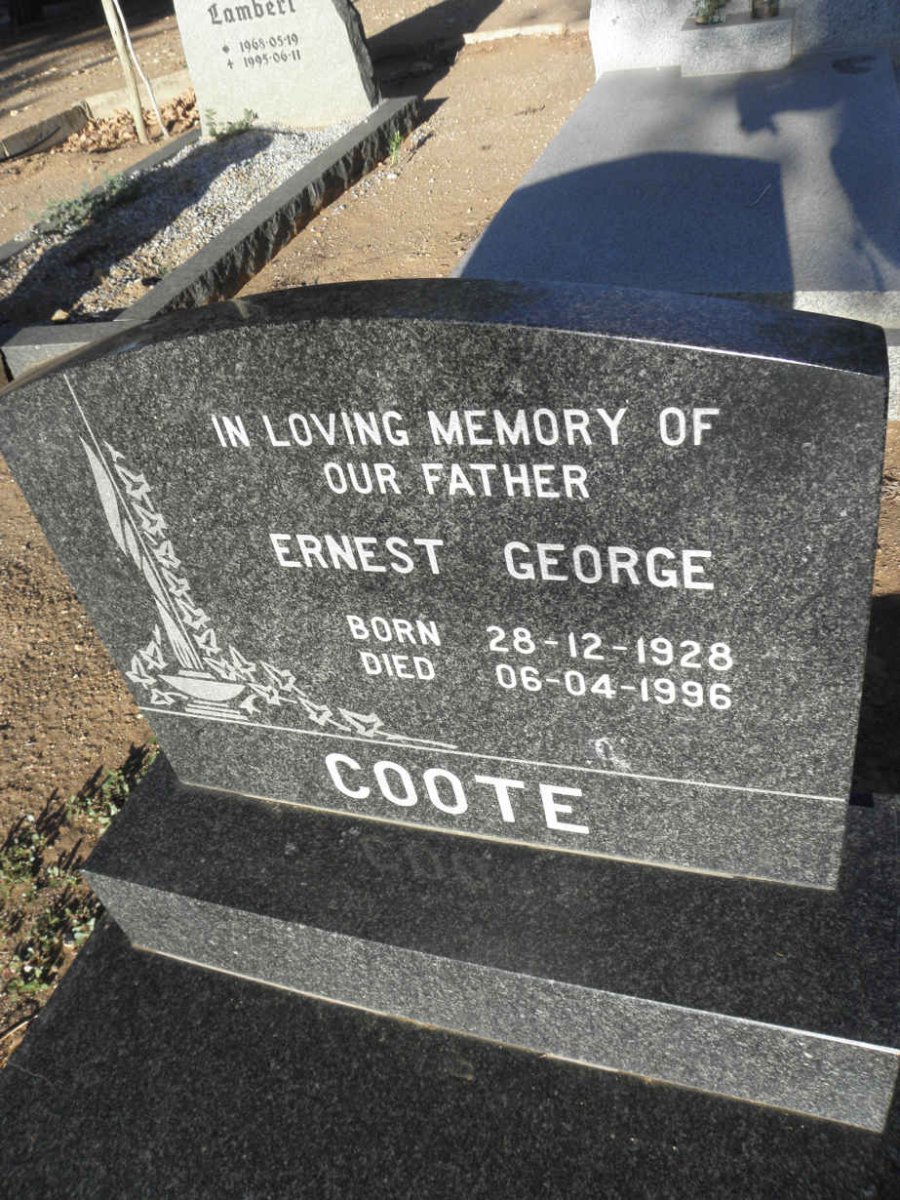 COOTE Ernest George 1928-1996