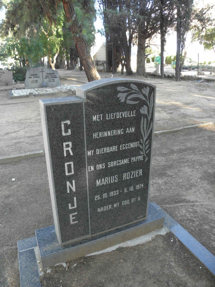 CRONJE Marius Rozier 1933-1974