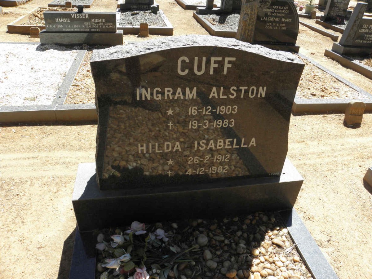 CUFF Ingram Alston 1903-1983 &amp; Hilda Isabella 1912-1982