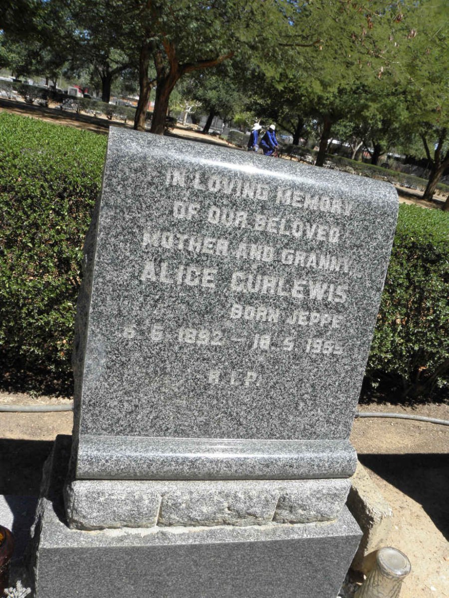 CURLEWIS Alice nee JEPPE 1892-1955