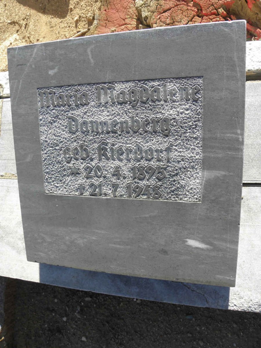 DANNENBERG Maria Magdalene nee KIERDORF 1895-1948