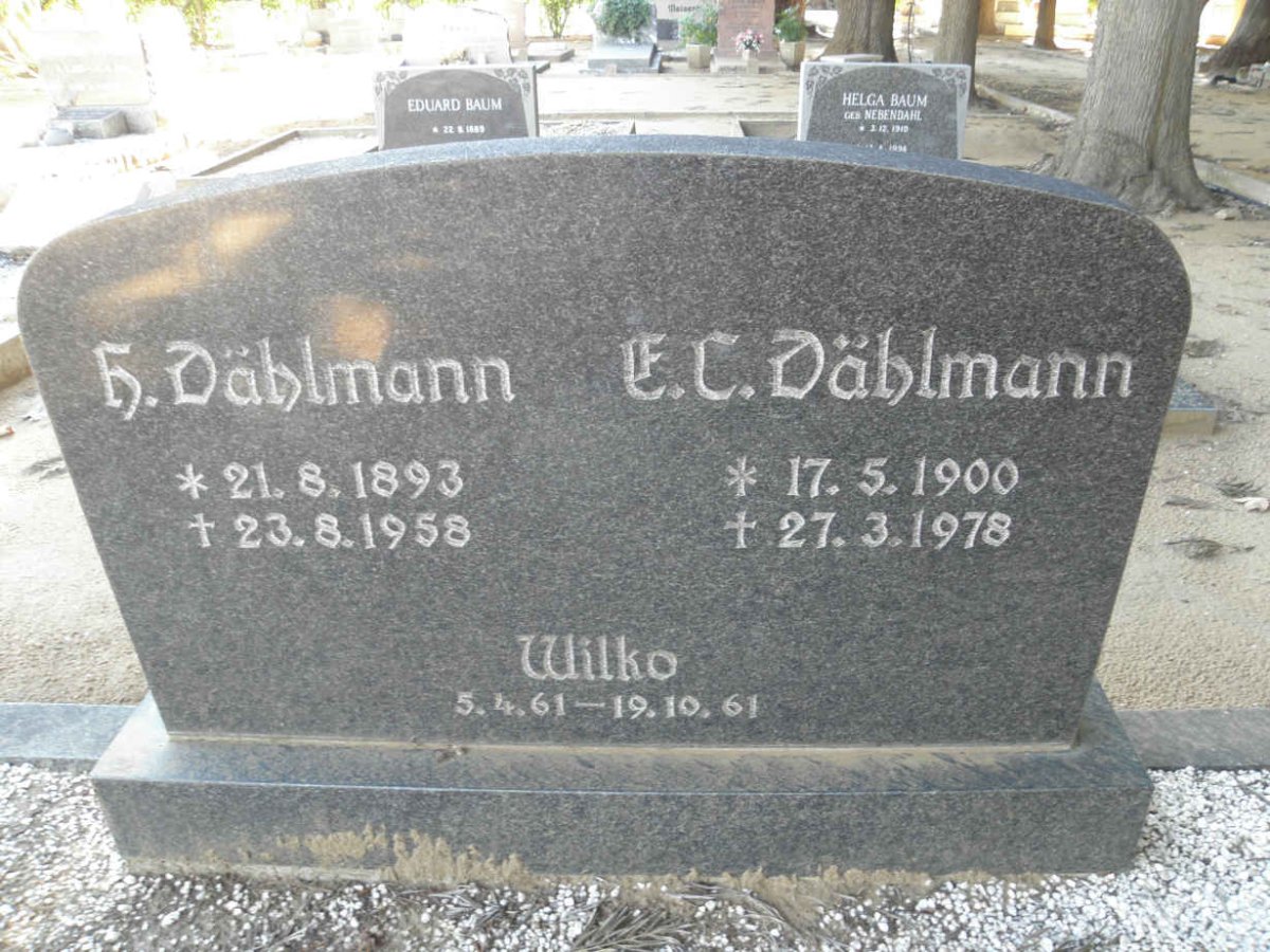 DÄHLMANN H. 1893-1958 &amp; E.C. 1900-1978 :: DÄHLMANN Wilko 1961-1961